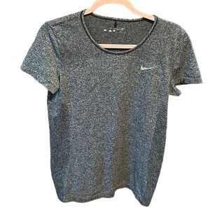 Nike golf shirt Heather gray black large‎ stretch crew neck